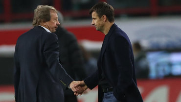 28 сентября. Москва. «Локомотив» — «Зенит» — 1:0. Сергей Семак (справа) и Юрий Семин.