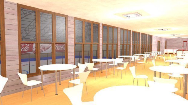 Фуд-корт, где родители могут дождаться детей, занимающихся в спортивных секциях. Фуд-корт, где родители могут дождаться детей, занимающихся в спортивных секциях.