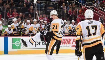 Евгений Малкин набрал 3 очка в матче против «Детройта».