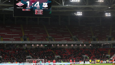 8 декабря. Москва. Фан-трибуна «Спартака» в матче с «Ростовом» опустела на 30-й минуте.