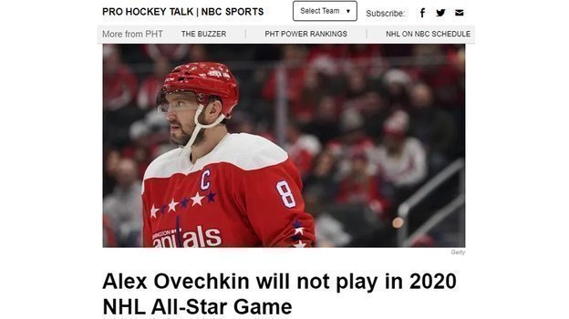 Что пишут в Северной Америке об отказе Александра Овечкина от участия в Матче звезд. Что пишут в Северной Америке об отказе Александра Овечкина от участия в Матче звезд.