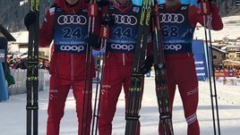 Россияне заняли весь пьедестал на этапе «Тур де Ски»!