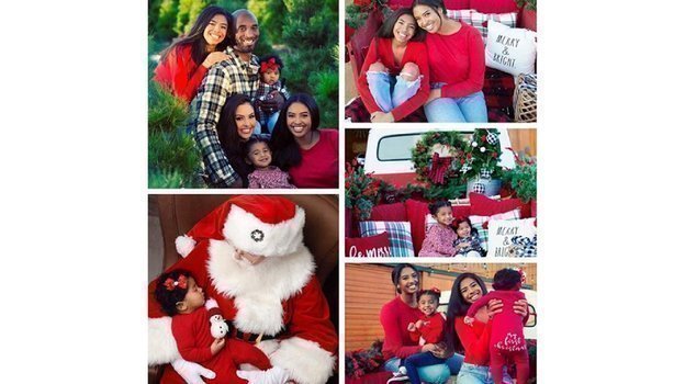 Коби Брайант с семьей. Коби Брайант с семьей.