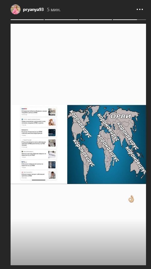 скриншот сторис Юлии Ефимовой. Фото Instagram скриншот сторис Юлии Ефимовой. Фото Instagram