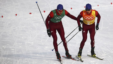 Александр Большунов и Алексей Червоткин.