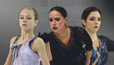 Александра Трусова, Алина Загитова и Евгения Медведева.