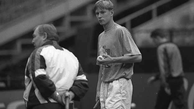 1994 год. Евгений Кафельников и его тренер Анатолий Лепешин. Фото Александр Вильф, - 1994 год. Евгений Кафельников и его тренер Анатолий Лепешин. Фото Александр Вильф, -