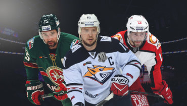 Данис Зарипов («Ак Барс»), Сергей Мозякин («Металлург») , Павел Дацюк («Автомобилист»).