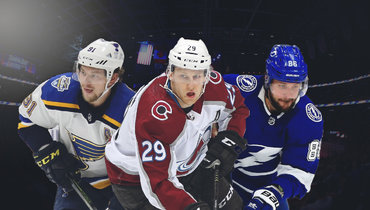 Владимир Тарасенко («Сент-Луис»). Натан Маккиннон («Колорадо»), Никита Кучеров («Тампа»).