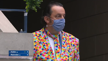 Болельщик на матче Рублева и Медведева.