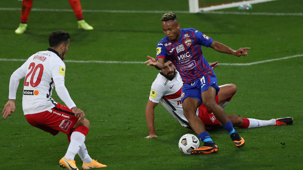 Новичок ЦСКА Чидера Эджуке в матче против «Спартака» (3:1) забил первый гол за армейцев. Фото Александр Федоров, «СЭ» / Canon EOS-1D X Mark II Новичок ЦСКА Чидера Эджуке в матче против «Спартака» (3:1) забил первый гол за армейцев. Фото Александр Федоров, «СЭ» / Canon EOS-1D X Mark II