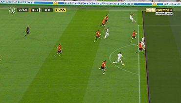 «Урал» — «Зенит»: гол Артема Дзюбы.