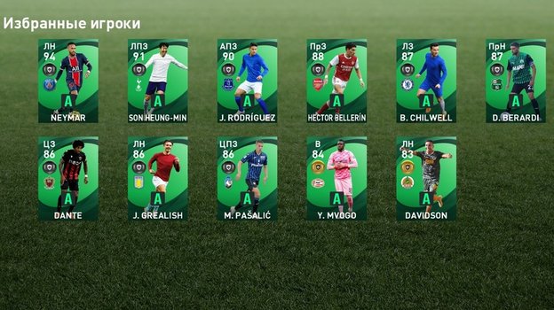 Команда недели PES 2021. Команда недели PES 2021.