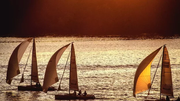 Вечерняя регата на Водном стадионе. Вечерняя регата на Водном стадионе.