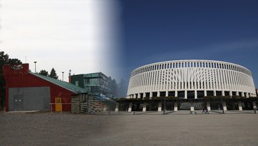 Стадионы «Труд» и «Краснодар».