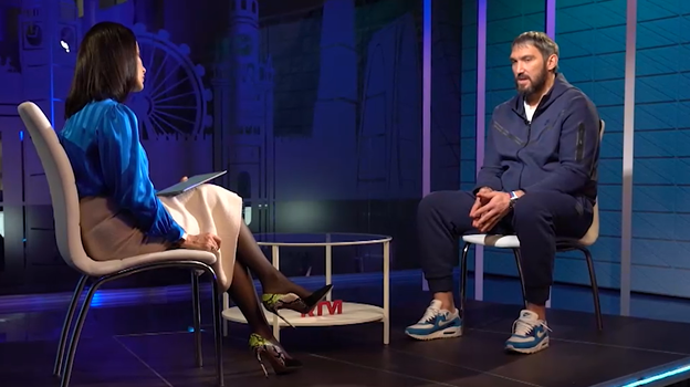 Александр Овечкин и Тина Канделаки. Александр Овечкин и Тина Канделаки.