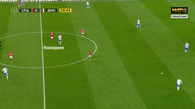 Кадр из матча 15-го тура РПЛ «Спартак» — «Динамо» (1:1). Кадр из матча 15-го тура РПЛ «Спартак» — «Динамо» (1:1).