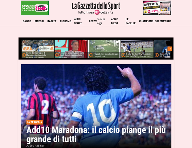 Зарубежные СМИ - о смерти Диего Марадоны. Зарубежные СМИ - о смерти Диего Марадоны.