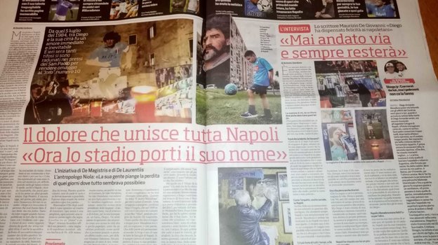 Итальянские СМИ - о смерти Диего Марадоны. Итальянские СМИ - о смерти Диего Марадоны.