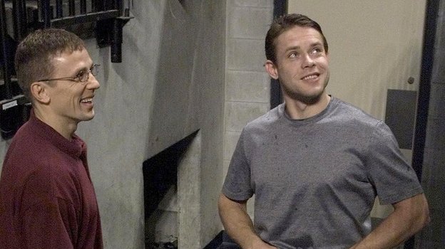 2000 год. Игорь Ларионов и Павел Буре после тренировки «Флориды». Фото Александр Вильф 2000 год. Игорь Ларионов и Павел Буре после тренировки «Флориды». Фото Александр Вильф