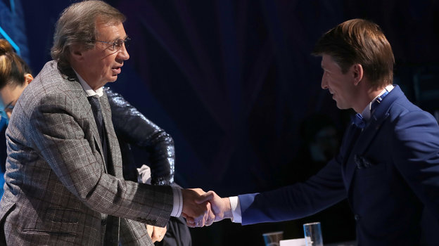 Юрий Семин и Алексей Ягудин. Фото Александр Федоров, «СЭ» / Canon EOS-1D X Mark II Юрий Семин и Алексей Ягудин. Фото Александр Федоров, «СЭ» / Canon EOS-1D X Mark II