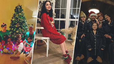 Семьи Месси, Роналду и Бекхэма на стиле, красота от Медведевой и Клишиной. Рождественские фото