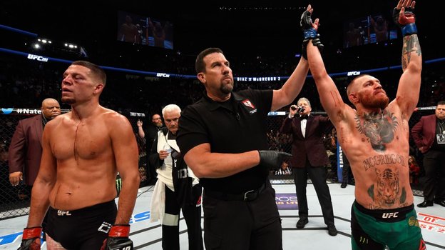 Нейт Диас и Конор Макгрегор. Нейт Диас и Конор Макгрегор.