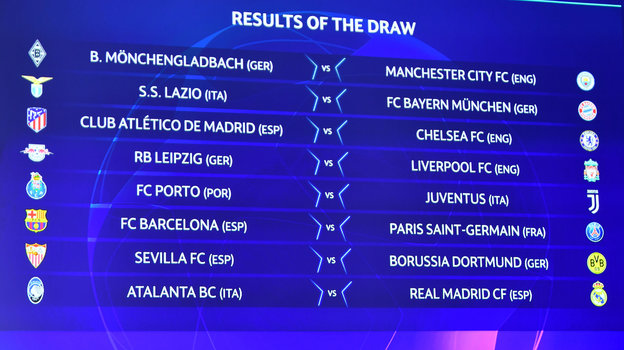 Участники 1/8 финала Лиги чемпионов. Фото Reuters Участники 1/8 финала Лиги чемпионов. Фото Reuters