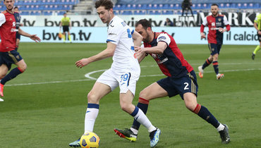 14 февраля. Кальяри. Алексей Миранчук в игре против «Кальяри».