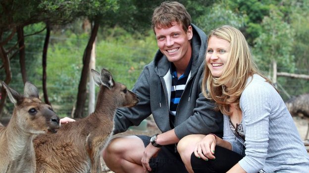 Томаш Бердых и Люси Шафаржова. Фото AFP Томаш Бердых и Люси Шафаржова. Фото AFP