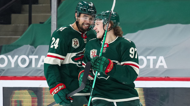 Кирилл Капризов (справа) и Мэтт Тумба. Фото USA Today Sports Кирилл Капризов (справа) и Мэтт Тумба. Фото USA Today Sports