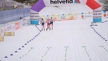 Йоханнес Клебо, Александр Большунов и Эмиль Иверсен.