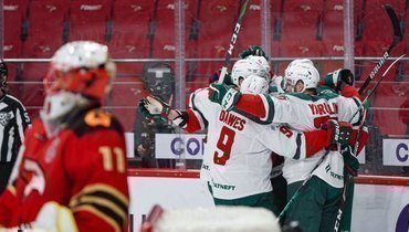 7 апреля. Балашиха. «Авангард» — «Ак Барс» — 1:2. Радость хоккеистов «Ак Барса».