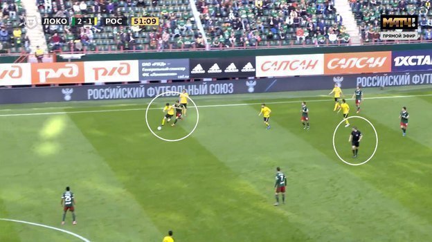 Эпизод матча 26-го тура РПЛ «Локомотив» — «Ростов» — 4:1. Эпизод матча 26-го тура РПЛ «Локомотив» — «Ростов» — 4:1.