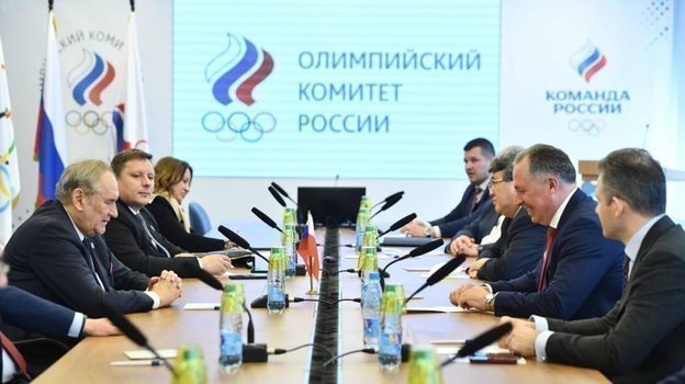 Рабочая встреча Президента ОКР Станислава Позднякова с делегацией национального олимпийского комитета Польши. Рабочая встреча Президента ОКР Станислава Позднякова с делегацией национального олимпийского комитета Польши.