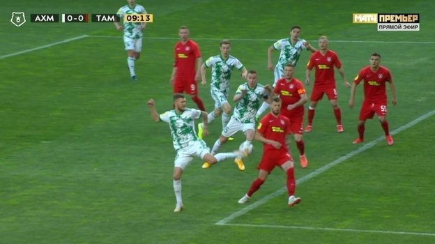 «Ахмат» — «Тамбов»: арбитр правильно не назначил пенальти в ворота гостей. «Ахмат» — «Тамбов»: арбитр правильно не назначил пенальти в ворота гостей.