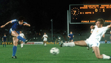 13 мая 1981 года. Дюссельдорф. «Динамо» Тбилиси — «Карл Цейсс» — 2:1. 67-я минута. Гол Владимира Гуцаева.