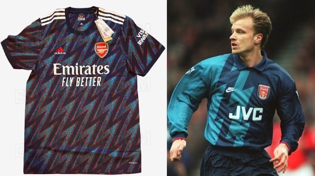 Форма «Арсенала» на сезон-2021/22 и форма «Арсенала» Blue Lightning. Фото Footyheadlines Форма «Арсенала» на сезон-2021/22 и форма «Арсенала» Blue Lightning. Фото Footyheadlines