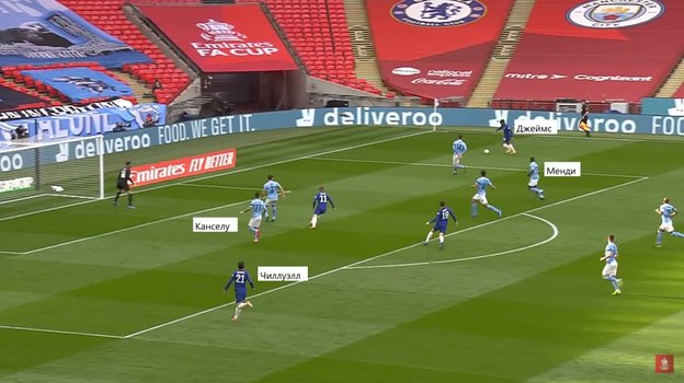 Эпизод матча «Манчестер Сити» - «Челси» в полуфинале Кубка Англии. Эпизод матча «Манчестер Сити» - «Челси» в полуфинале Кубка Англии.