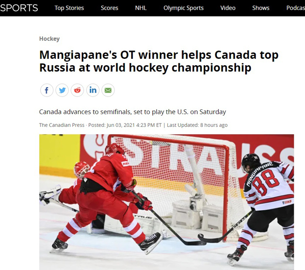 CBC — о матче Россия — Канада. CBC — о матче Россия — Канада.