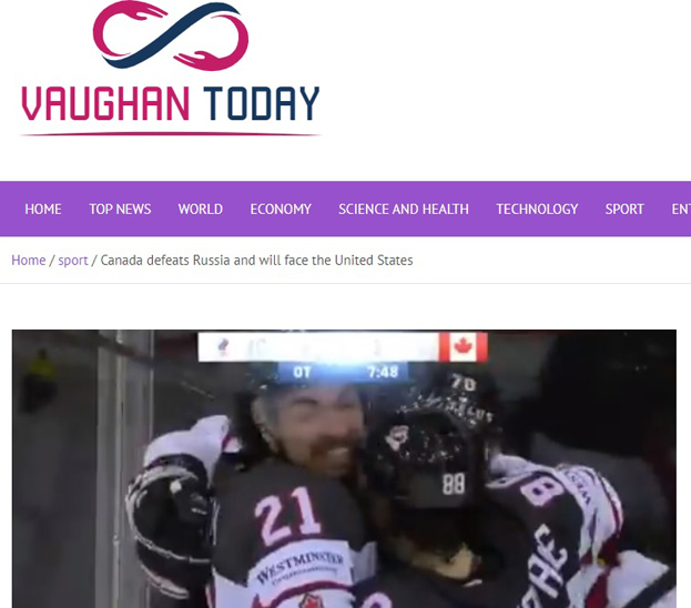 Vaughan Today — о матче Россия — Канада. Vaughan Today — о матче Россия — Канада.
