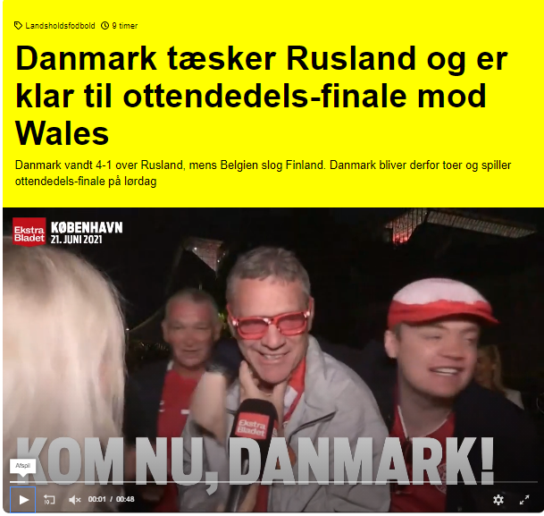Сайт ekstrabladet.dk. Сайт ekstrabladet.dk.