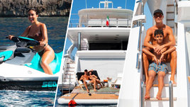 Как отдыхает Роналду после Евро-2020: миллионная яхта, Джорджина в трусиках и счастливые дети