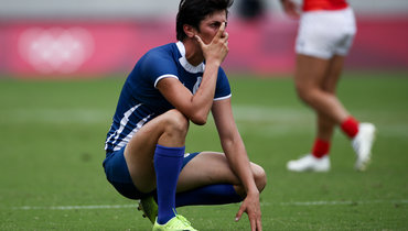 29 июля. Токио. Россия — Великобритания — 12:14. Грусть российской регбистки Байзат Хамидовой после обидного поражения от британок.