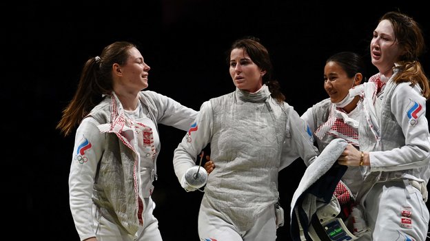 Российские рапиристки. Фото AFP Российские рапиристки. Фото AFP