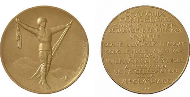 Медаль первых Зимних Олимпийских игр. Рисунок. Фото Olympics Медаль первых Зимних Олимпийских игр. Рисунок. Фото Olympics