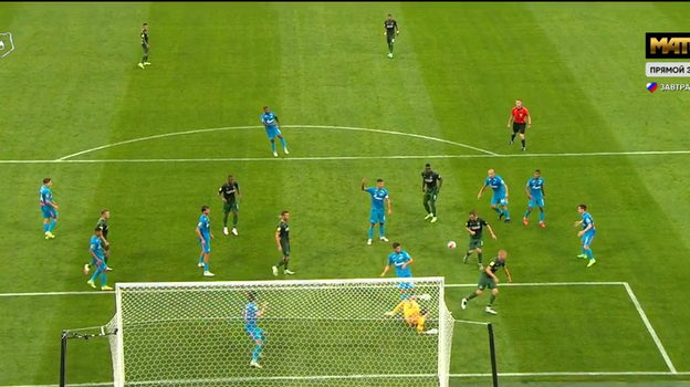 «Зенит» — «Краснодар» — 3:2. 76-я минута. Во время подачи углового у своих ворот Ловрен выключается из эпизода, встает и поднимает руку. Игра при этом не останавливается: мяч отскакивает в хорвата, а затем Спаич забивает гол. «Зенит» — «Краснодар» — 3:2. 76-я минута. Во время подачи углового у своих ворот Ловрен выключается из эпизода, встает и поднимает руку. Игра при этом не останавливается: мяч отскакивает в хорвата, а затем Спаич забивает гол.