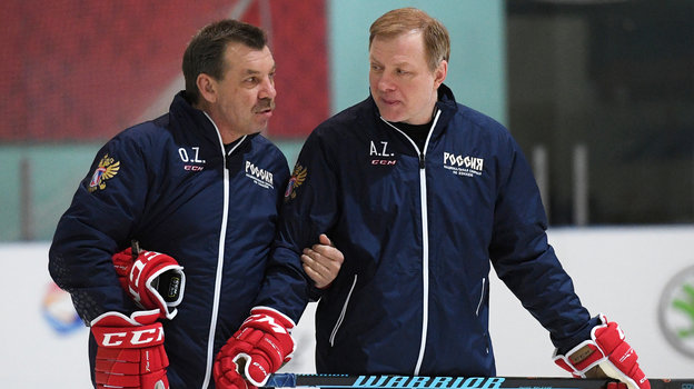 Олег Знарок и Алексей Жамнов.