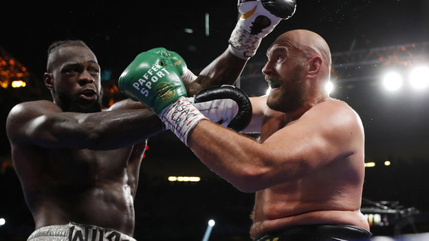 9 октября. Лас-Вегас. Деонтей Уайлдер и Тайсон Фьюри. Фото Reuters 9 октября. Лас-Вегас. Деонтей Уайлдер и Тайсон Фьюри. Фото Reuters