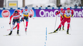 Устюгов на равных рубился на финише эстафеты с Клебо. Сергей убежден, что норвежец ему поддавался